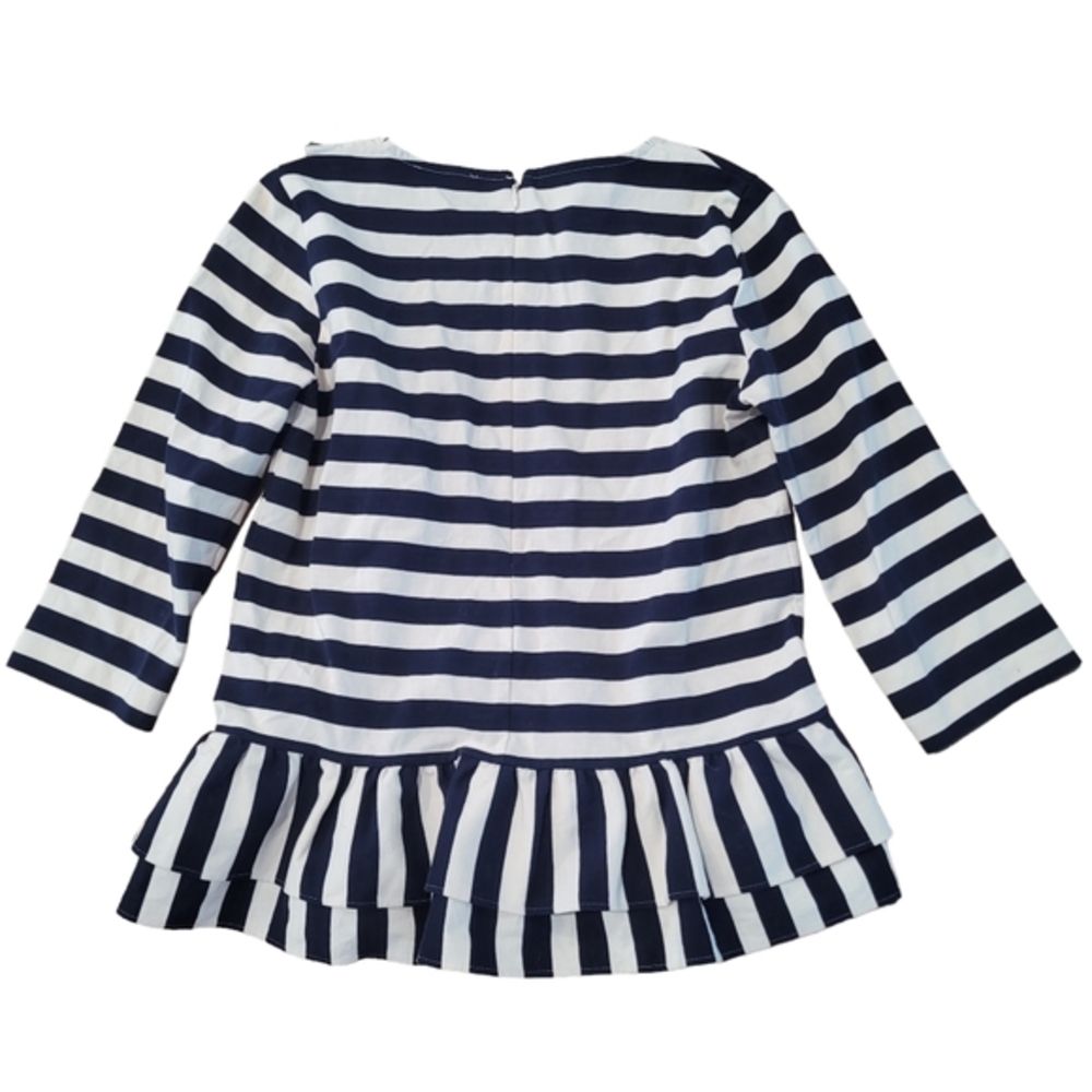 J.Crew Asymmetrical Striped‎ Ruffle Top - Picture 3 of 6